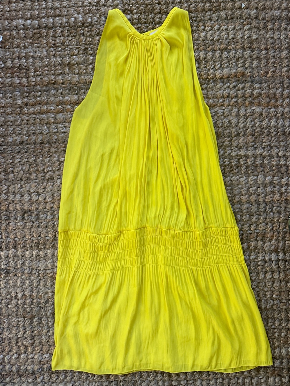 Ramy Brook Bright Yellow Pleated Dress
